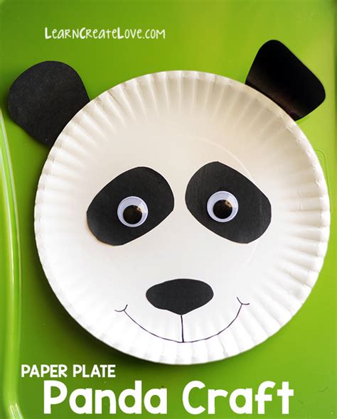 Paper Plate Panda Craft