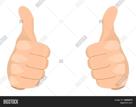 Two Thumbs Vector And Photo Free Trial Bigstock