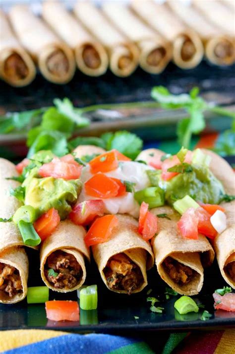 Add garlic, cumin, paprika, and salt. Oven-Baked Beef Taquitos Recipe • Food, Folks and Fun