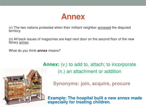 What Is The Definition Of Annex Definition Ghw