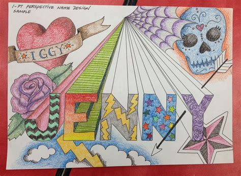 Name Art Ideas For Elementary Students Xiomara Kaminski