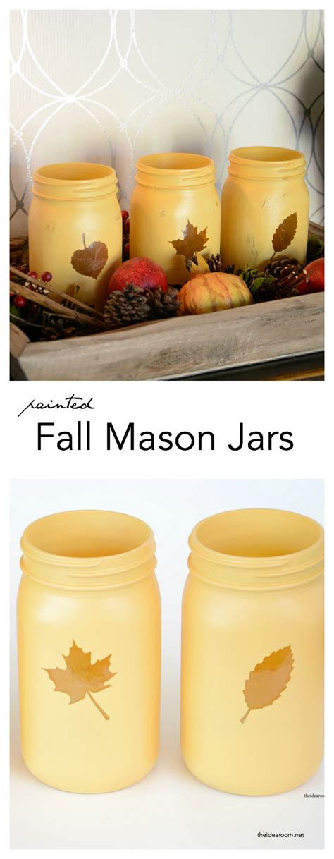 Fall Decor Painted Mason Jars The Idea Room