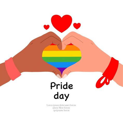 premium vector vector lgbt banner for happy lgbt pride day vector pride month rainbow heart