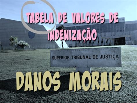 Dano Moral Stj Tabela