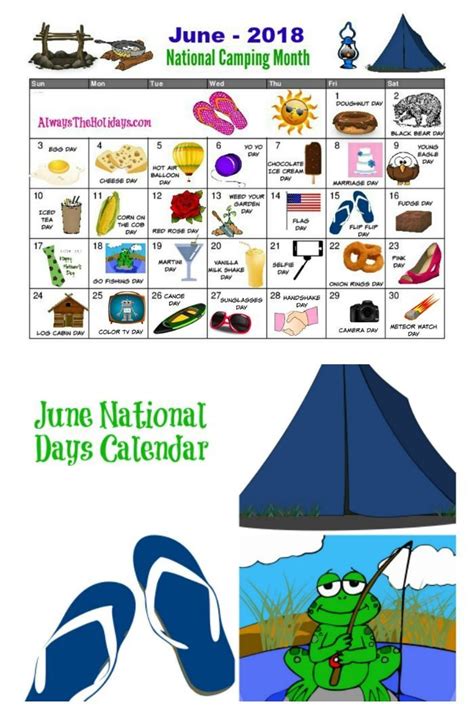 An easy reference calendar of all u.s. This June National Day Calendar printable is a fun way to ...