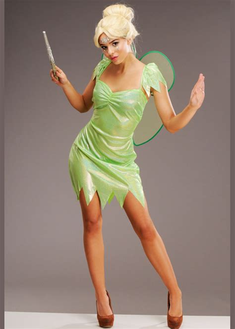 womens tinkerbell style green magic fairy costume