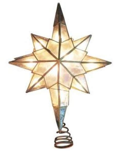 8 Point Clear Capiz Bethlehem Star Christmas Tree Topper Decoration