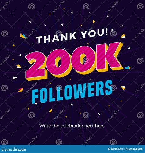 200k Followers Card Banner Post Template For Celebrating Many Followers