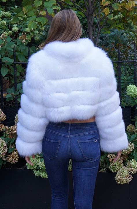 short bolero white fox jacket 94877 marc kaufman furs