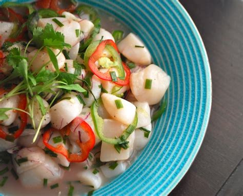 Now, add cilantro, green chilies, and lemongrass in scampi and mix it well and. Ceviche for Beginners: Easy Key Lime Scallop Ceviche - Always Order Dessert