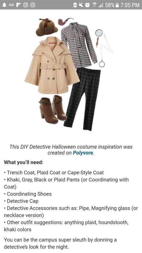 Diy Detective Halloween Costume Detective Costume Diy Girls Costumes Detective Outfit