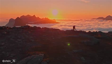 Tourist Captures Midnight Sunrise In Norway On Camera Newshub