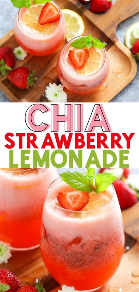 Chia Strawberry Lemonade Is A Refreshing And Healthy Summer Drink
