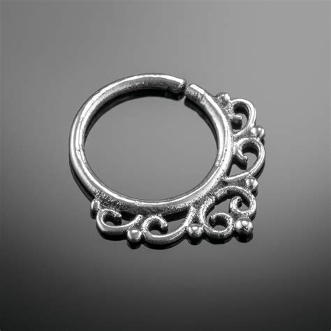 Unique And Beautiful Indian Septum Ring For Pierced Nose Gold Etsy