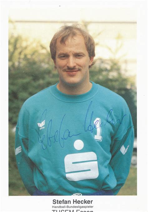 Helmut josef michael kohl (german pronunciation: Kelocks Autogramme | Stefan Hecker TUSEM Essen Handball Autogrammkarte original signiert ...
