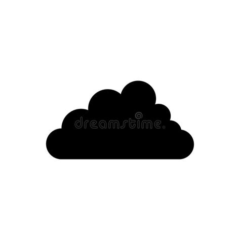 Cloud Icon Black Cloud Vector On White Background Stock Vector