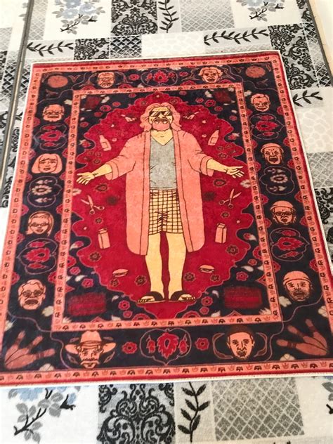 The Big Lebowski Rug The Dude Modern Rug Custom Door Mat Etsy