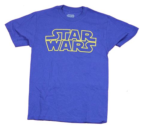 Star Wars Star Wars Mens T Shirt Classic Yellow Lined Logo Image X