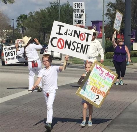 Young Kids Protest At A Anti Infant Circumcision Rally Mensrights