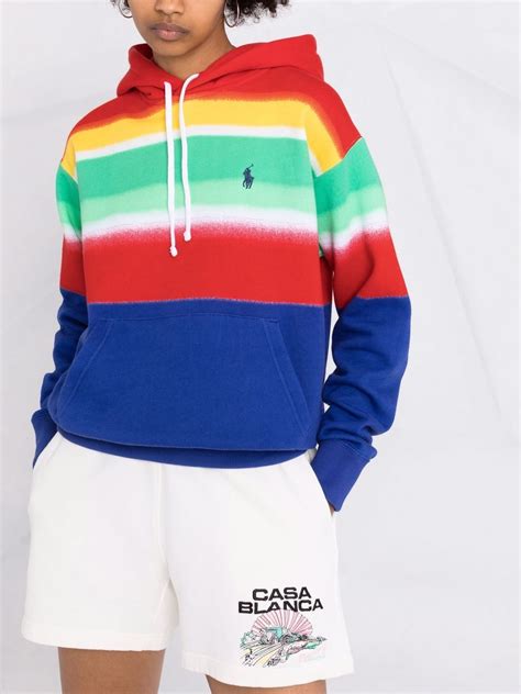 Polo Ralph Lauren Rainbow Stripe Hoodie In Spectra Modesens