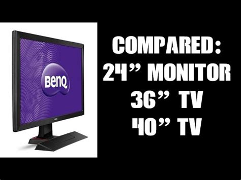Quick Size Comparison 24 Monitor Vs 32 TV Vs 40 Inch Television For