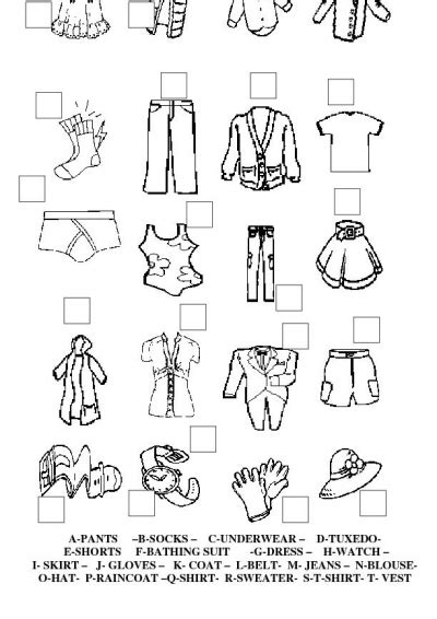 16 Best Images Of French Clothes Worksheet Free Printable