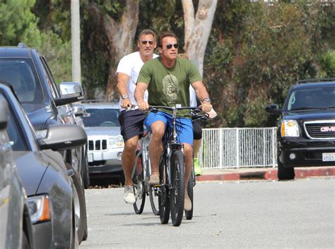 Arnold Schwarzenegger Goes For A Bike Ride Zimbio