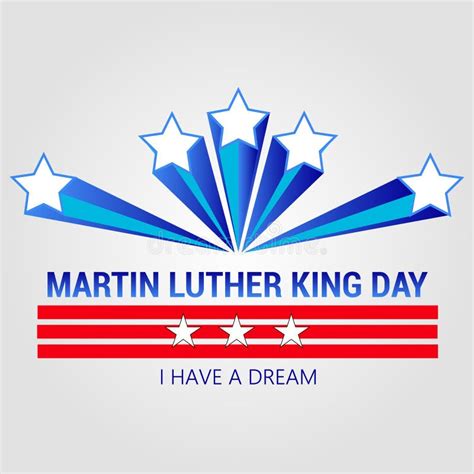 Happy Martin Luther King Day Greeting Card Poster Stock Vector