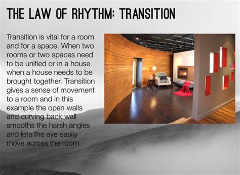 However, rhythm in interior design works in much the same way. Principles Of Design Rhythm Transition