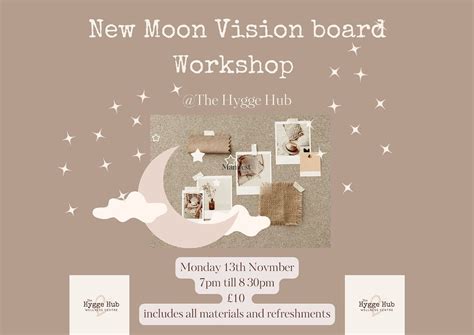 New Moon Vision Board Workshop The Hygge Hub Littleborough November