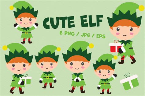 Cute Elf Clipart Graphic By Nidnanart · Creative Fabrica