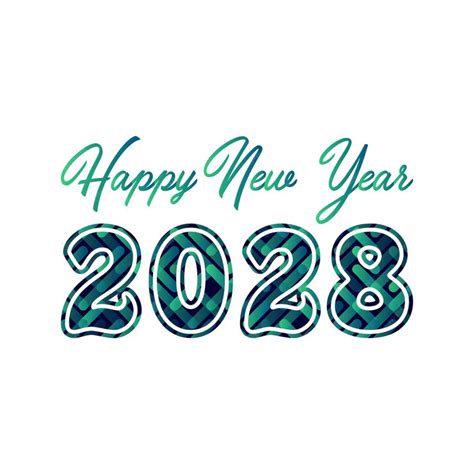 Premium Vector 2028 Typography Logo Design Concept Happy New Year