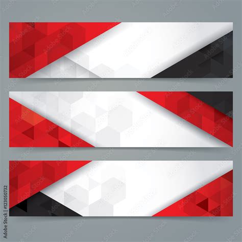 White Red And Black Abstract Background Banner Stock Vector Adobe Stock