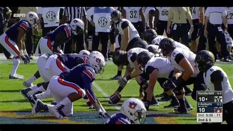 Auburn Defense Vs Vanderbilt Offense 2016 Youtube