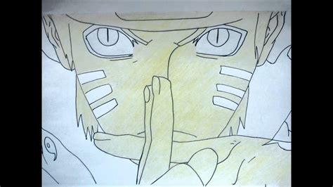 How To Draw Naruto Bijuu Mode Coloured Youtube