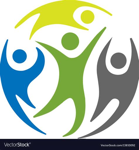 Circle People Social Groups Logo Royalty Free Vector Image