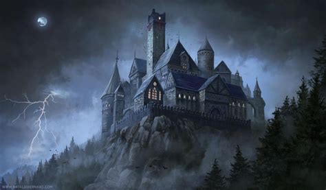 Dark Castle By Nataliebernard Dark Castle Fantasy Castle Spooky Castles