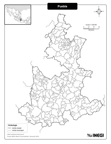 Mapa Del Estado De Puebla Con Municipios Mapas Para Descargar E