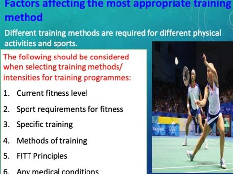 Gcse Pe Physical Training Principles Of Training Component 1