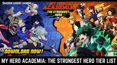 My Hero Academia The Strongest Hero Tier List April