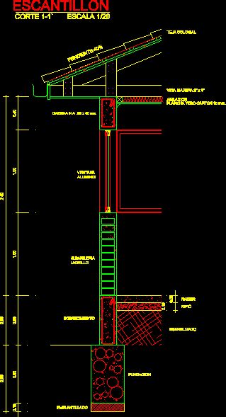 Walls Brick Details Section Dwg Section For Autocad