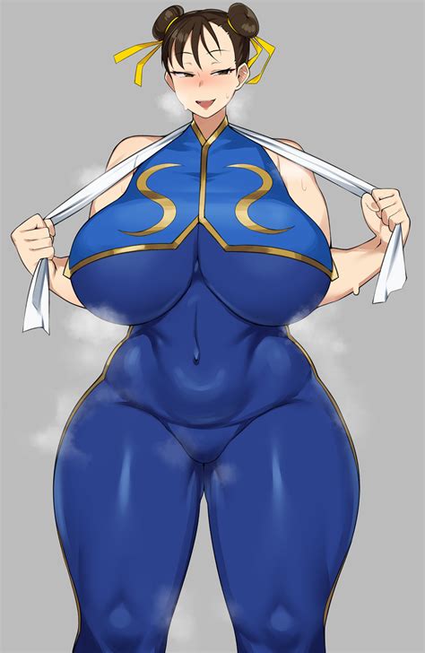 Chamchami Chun Li Capcom Street Fighter Highres 1girl Breasts Huge Breasts Solo Image