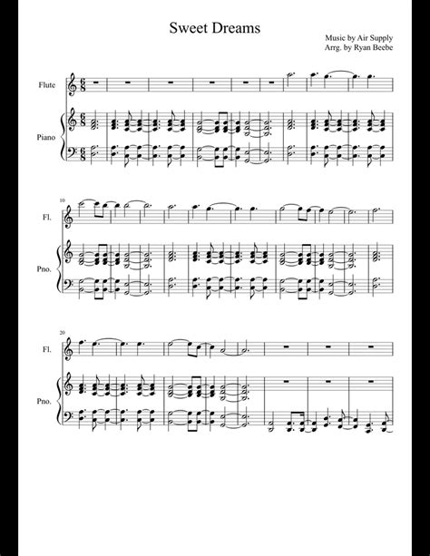 Sweet Dreams Sheet Music For Flute Piano Download Free In Pdf Or Midi
