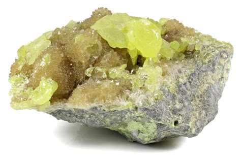 Native Sulfur Rocks From Lake Ijen Crater Java Indonesia Stock Photo