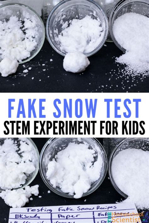 Fun And Easy Snow Stem Experiment For Kids Testing 3 Fake Snow Recipes