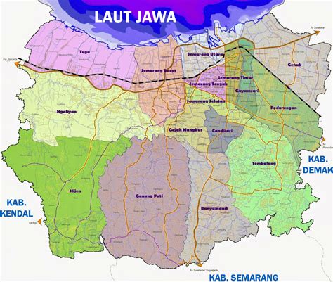 Peta Tempat Wisata Kota Semarang Tempat Wisata Indonesia