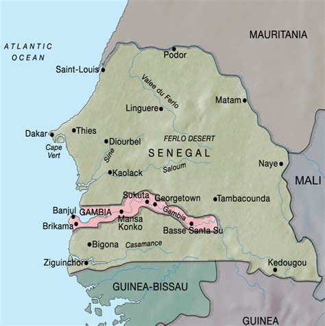 Mapa Do Senegal Viagens Senegal Pacotes