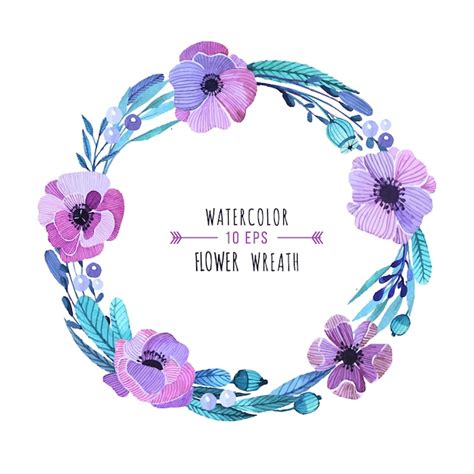 Floral Wreath Design Vector Free Download