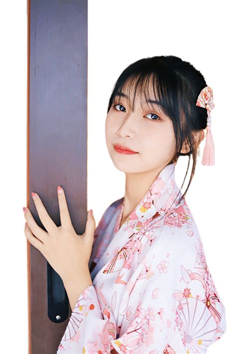A Japanese Girl In Traditional Dress Transparent Background Png Get