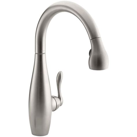 Kohler kitchen faucets are stylish and functional with great quality, but highly overpriced. KOHLER Clairette Single-Handle Pull-Down Sprayer Kitchen ...